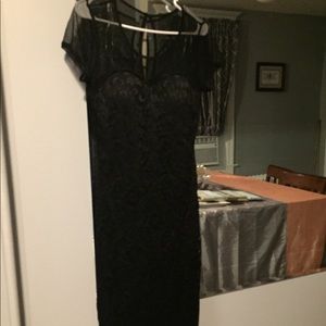 Almost Famous Size Large Black Lace Dress Vintage
